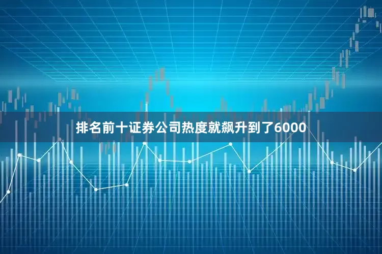排名前十证券公司热度就飙升到了6000